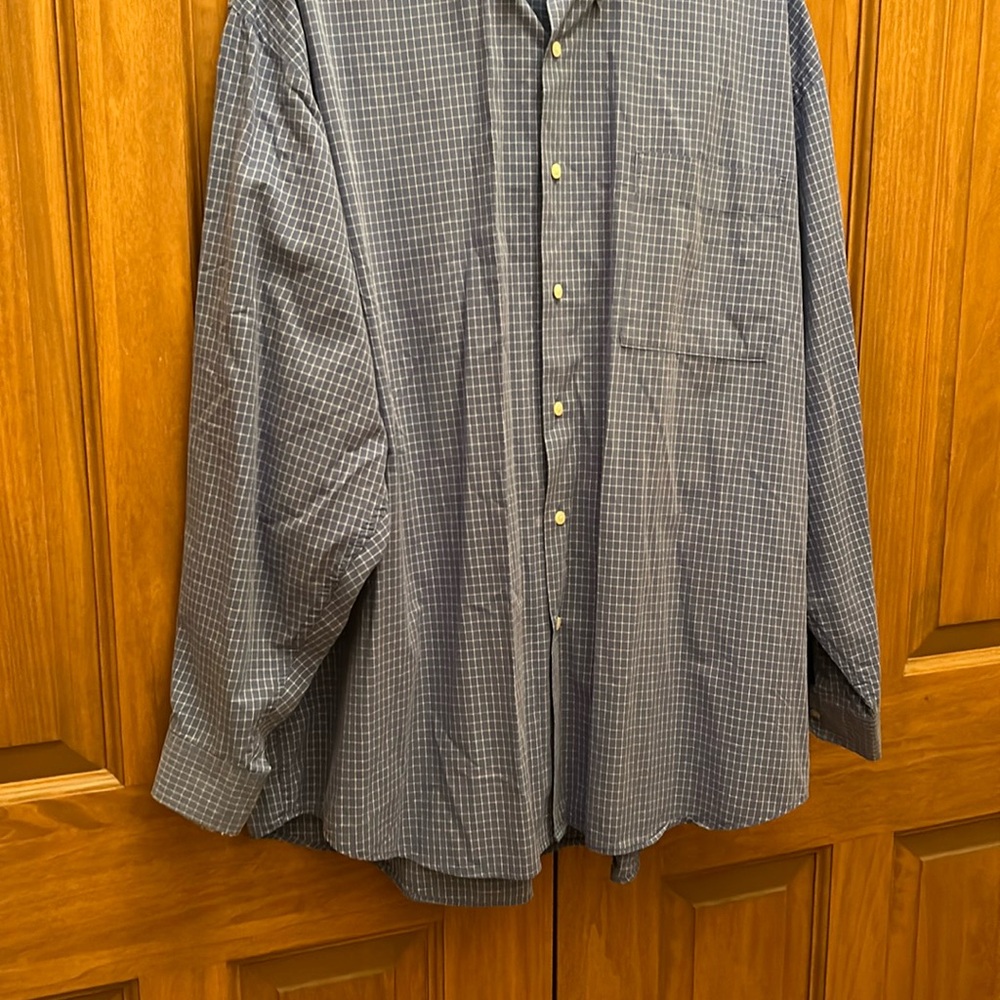 Eddie Bauer blue collared button down shirt size XXXL - Picture 4 of 6